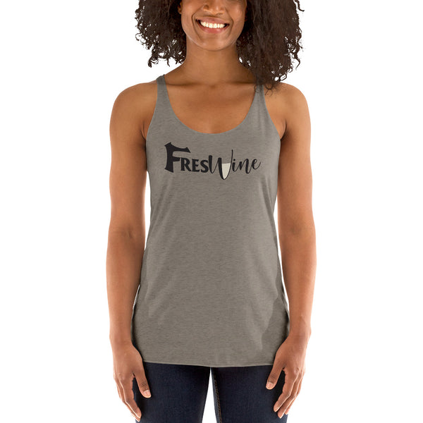 FresWine White Women's Racerback Tank