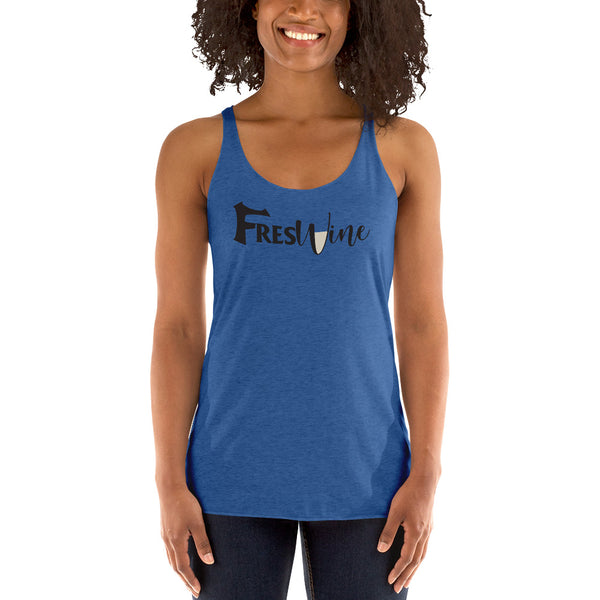 FresWine White Women's Racerback Tank