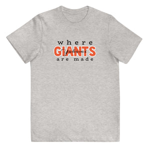 Where Giants Are Made Youth jersey t-shirt