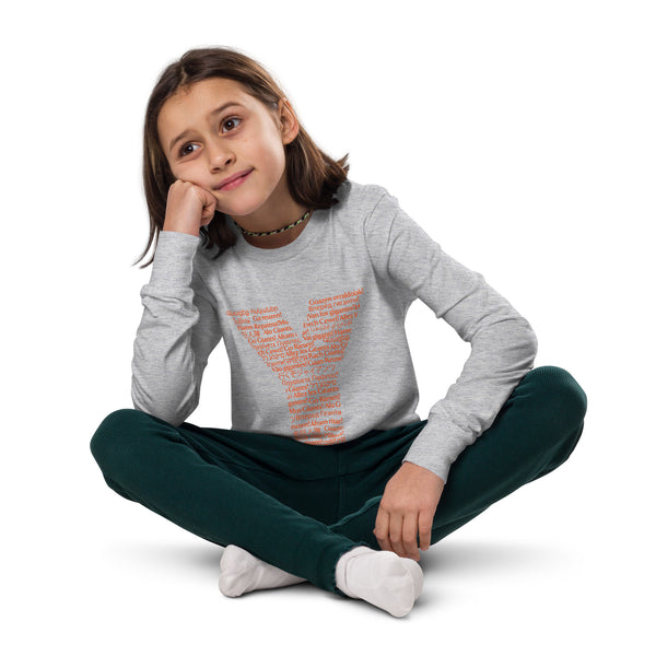 Go Giants Language Youth long sleeve tee