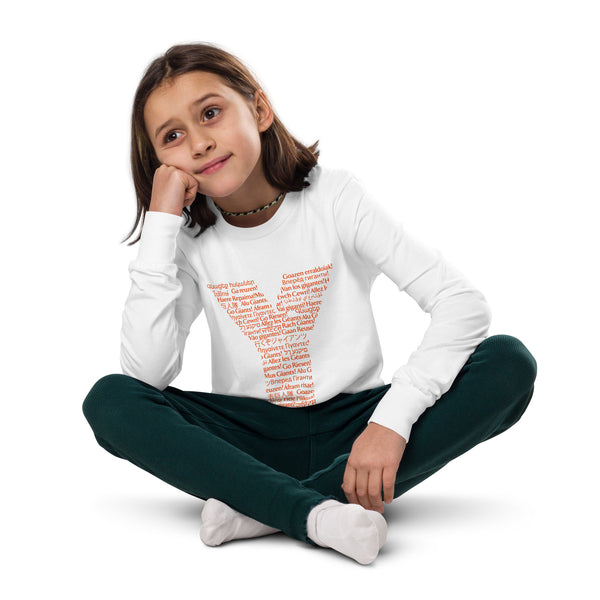 Go Giants Language Youth long sleeve tee